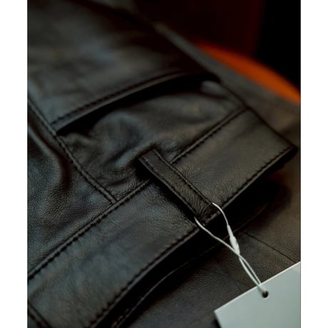 BIBOJA High Waisted Flare Trousers - LAMB LEATHER