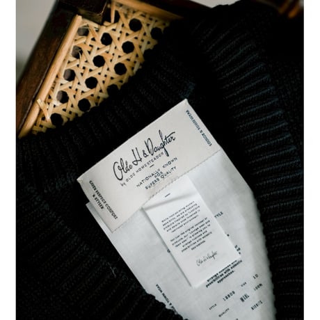 Olde H&Daughter TWIST WOOL V NECK P/O