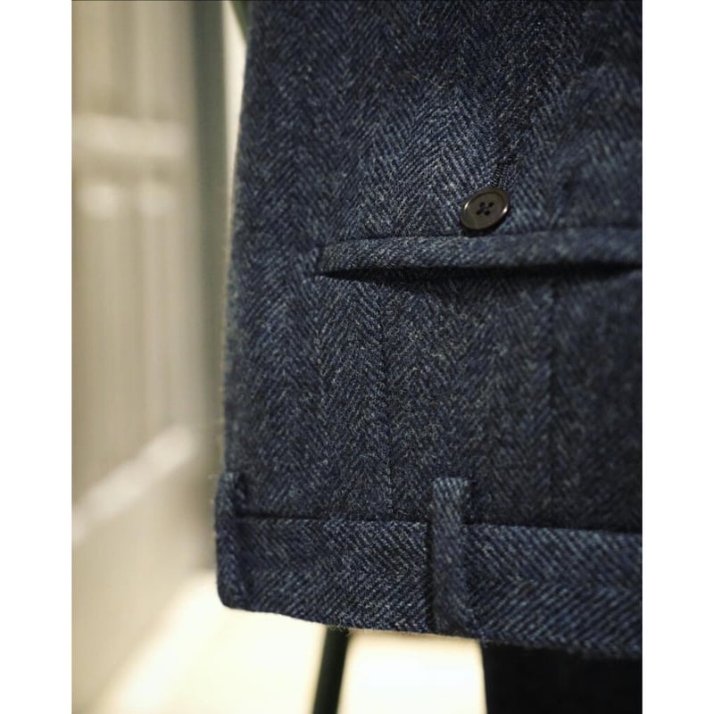 MAATEE&SONS Ex. TWEED HERRINGBONE 2INTUCK TAPER