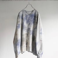 ANCELLM HAND MARBLING SWEAT SHIRT