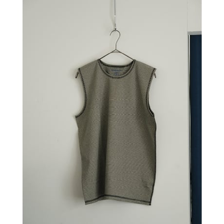 Olde Homesteader "YOUTH" MOIRE STRIPE JERSEY SLEEVELESS