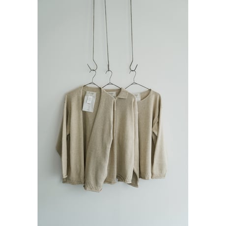 Olde H & Daughter SILK COTTON  BOAT NECK/HALF ZIP/CARDIGAN