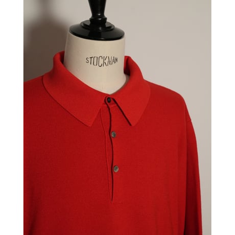 slopeslow "Paper/High Twist Wool" Half Mirano Rib Polo Sweater L/S