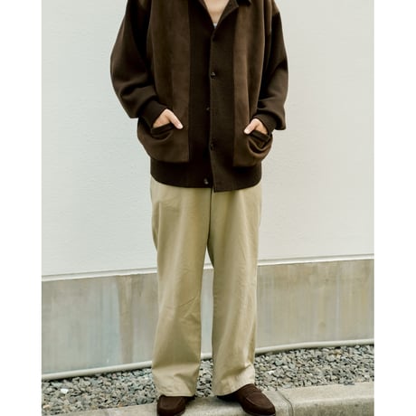 Olde H & Daughter Ex. WORSTED WOOL / SHEEP SUEDE COMBINATION JACKET