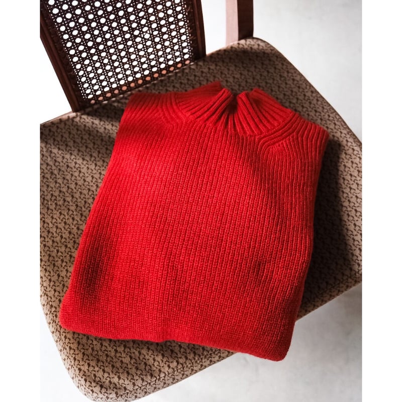 MAATEE&SONS 強撚SHETLAND FINE LAMB ARMY SWEATER |