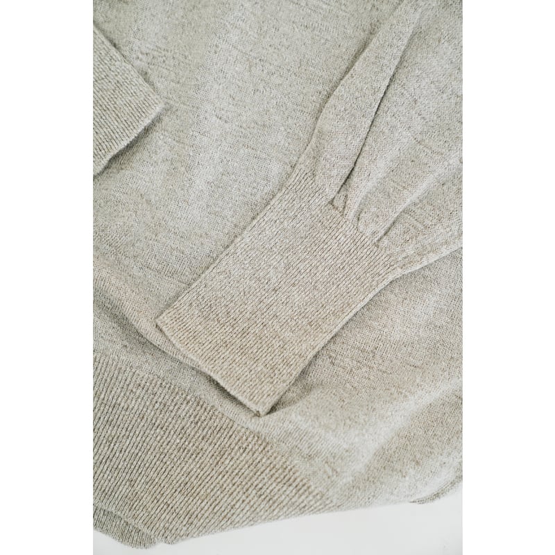 Olde H&Daughter LINEN SILK PLAIN STITCH V NECK