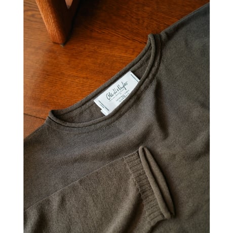 Olde H&Daughter "JYARI-JYARI SILK" BOAT NECK P/O