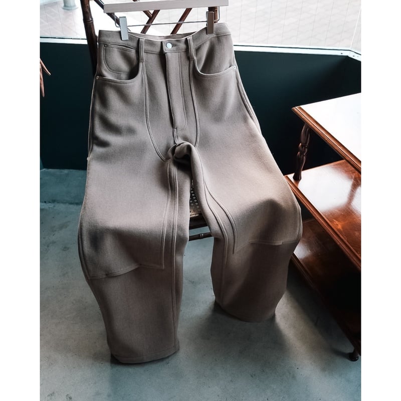 MAATEE&SONS Ex. CAMEL PILE MELTON DOUBLE-KNEE P