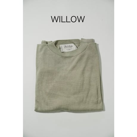 【more variation】Olde H & Daughter SILK PLAIN STITCH CREW NECK P/O