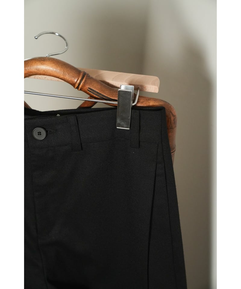パンツ Lea Boberg TROUSERS BRITISH WOOL /LINEN Lea Boberg D.P. TROUSERS/BRITISH WOOL CREPE - BLACK - PURAS