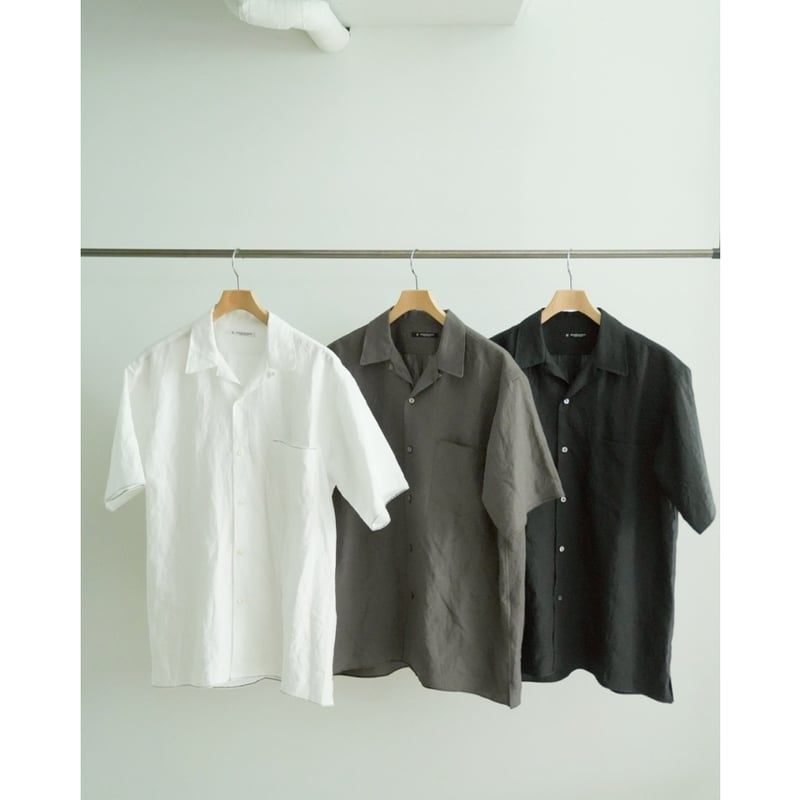 え*つ様 OPEN COLLAR SHIRT S/S HEMP サイズ3 MARKAWARE(マーカウェア) - OPEN COLLAR SHIRT S/S HEMP – Area