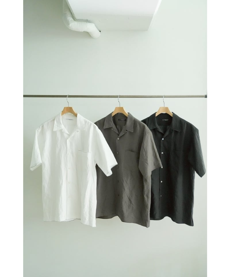 え*つ様 OPEN COLLAR SHIRT S/S HEMP サイズ3 MARKAWARE(マーカウェア) - OPEN COLLAR WIDE SHIRT S/S HEMP – Area