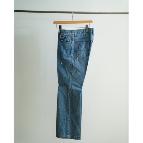 RAINMAKER Ex. PAINTED DENIM SEMI FLARED TROUSERS