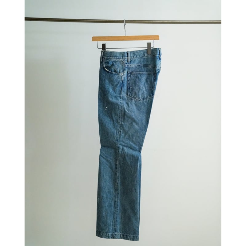 RAINMAKER Ex. PAINTED DENIM SEMI FLARED TROUSER RAINMAKER Ex. PAINTED DENIM SEMI FLARED TROUSER