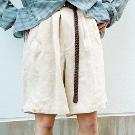 MAATEE&SONS Ex. SHORT TROUSER  "Italian 生Hemp Gabardine"