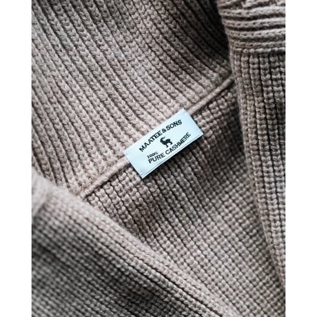 MAATEE&SONS Ex. CASHMERE SHAWL COLLAR CARDIGAN
