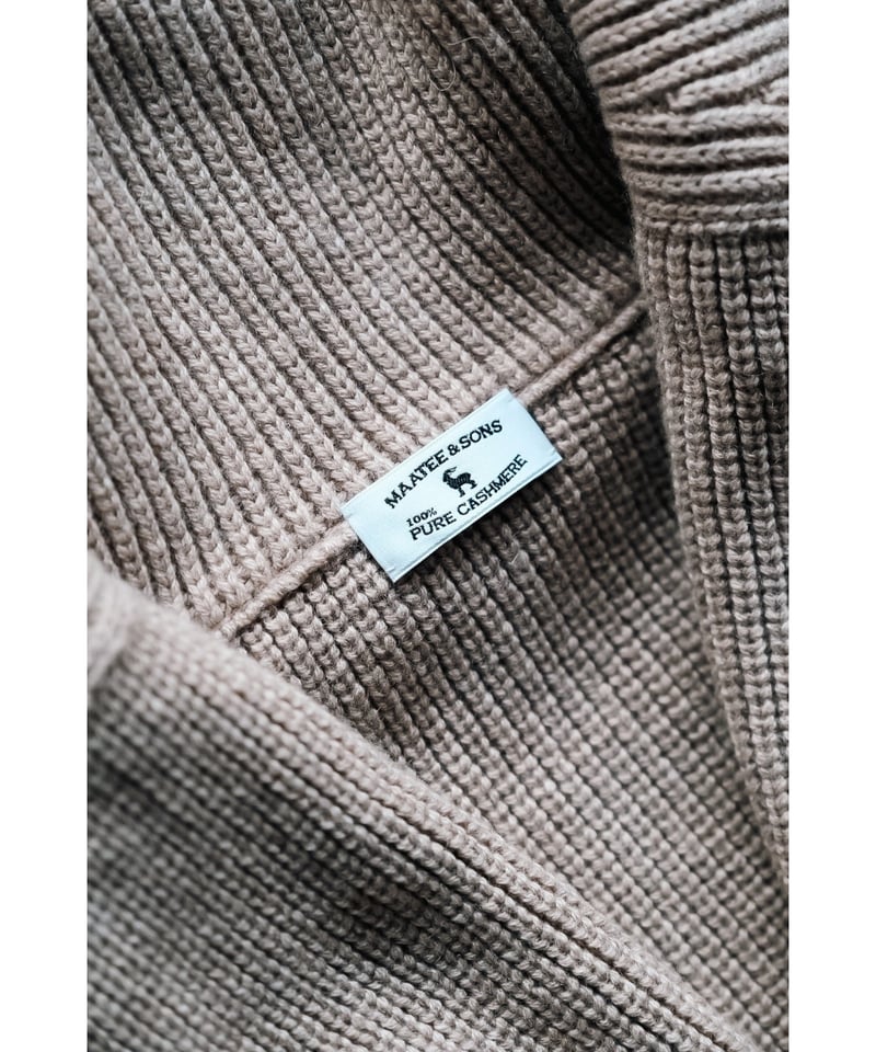 MAATEE&SONS Ex. CASHMERE SHAWL COLLAR CARDIGAN 