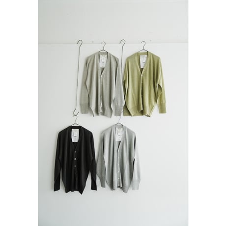 Olde H&Daughter LINEN SILK PLAIN STITCH V NECK C/D