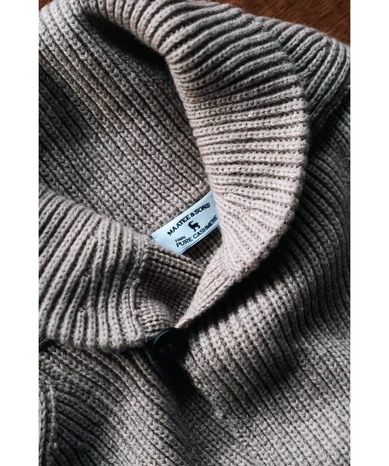 MAATEE&SONS Ex.COLORNEP カーディガン MAATEE&SONS Ex. COLOR NEP CASHMERE CARDIGAN | M