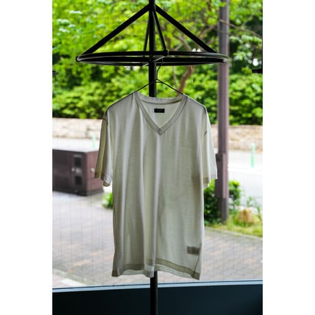 MAATEE&SONS Ex. WASHABLE SILK V NECK TEE