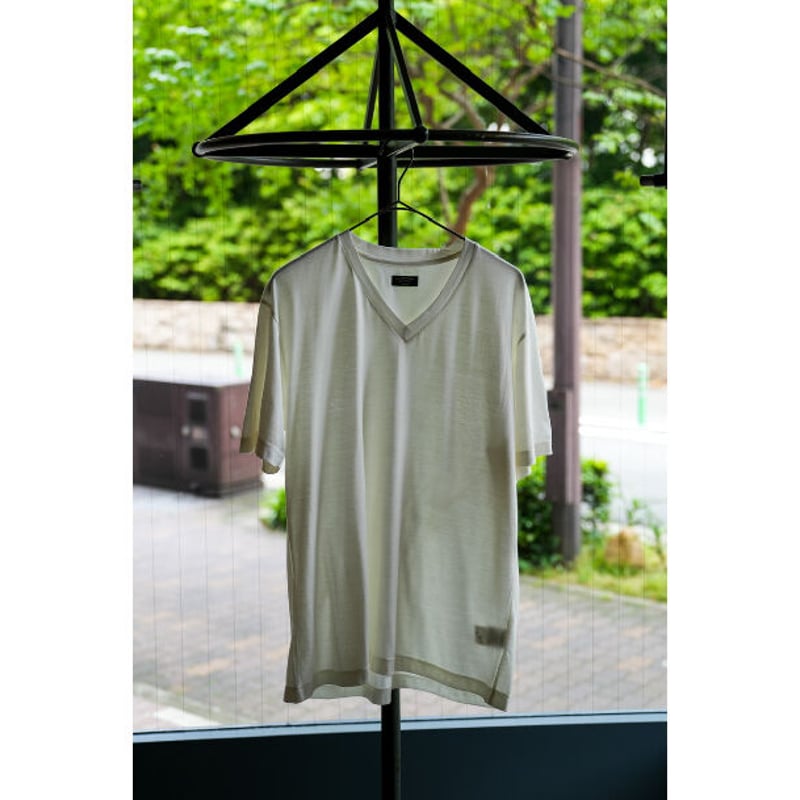 MAATEE&SONS Ex. WASHABLE SILK V NECK TEE | Must