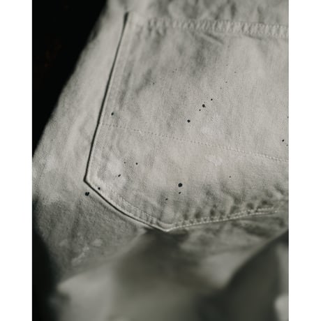ANCELLM DAMAGE WIDE 5P DENIM PANTS