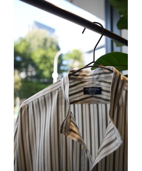 トップス MAATEE&SONS SILK STRIPE PULLOVER SH SILK PULLOVER SHIRTS - WUNDER