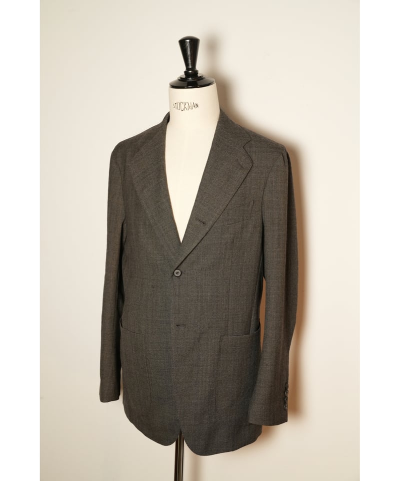 新品/25SS MAATEE&SONS 撚杢ヘリンボーンUNCON SINGLE MAATEE&SONS UNCON SINGLE/SET UP TROUSER [GRAY/L.BROWN]