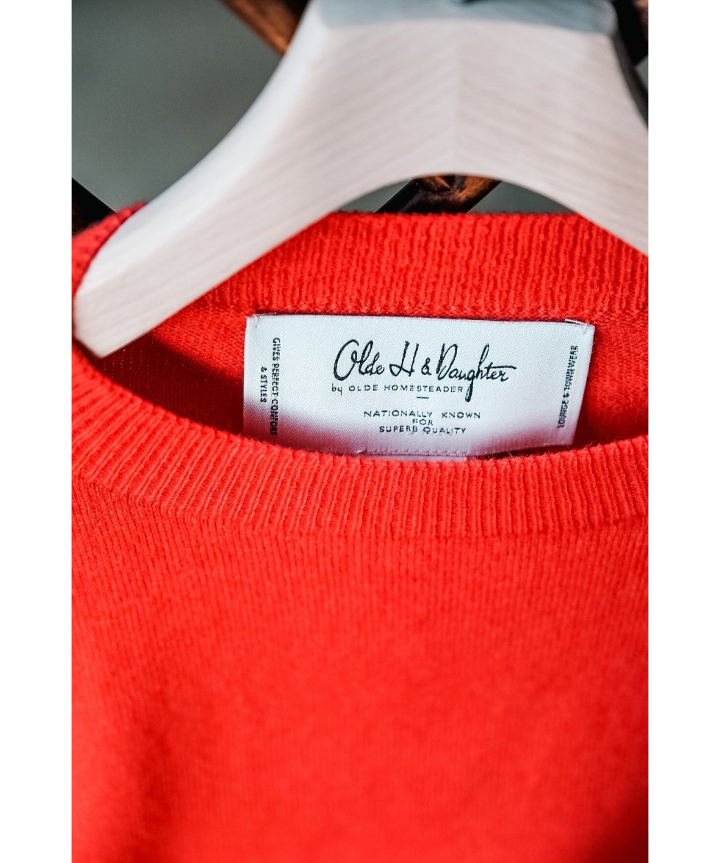 Olde H & Daughter AGED CASHMERE PLAIN STITCH CR