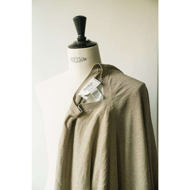 Olde H&Daughter LINEN SILK PLAIN STITCH V NECK