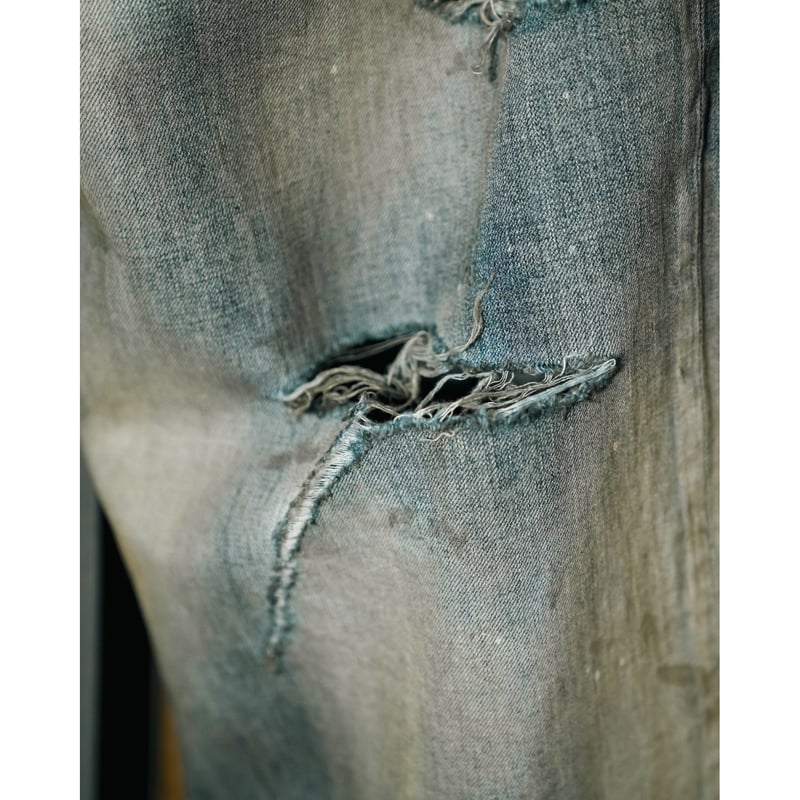 ANCELLM DAMAGE WIDE 5P DENIM PANTS | MusterWerk