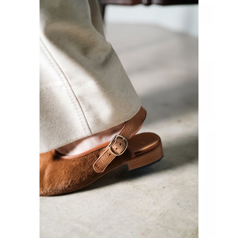 靴 Post Production Face Sandle 4 Post Production Ex. Hair Calf Face Sandal | Mus
