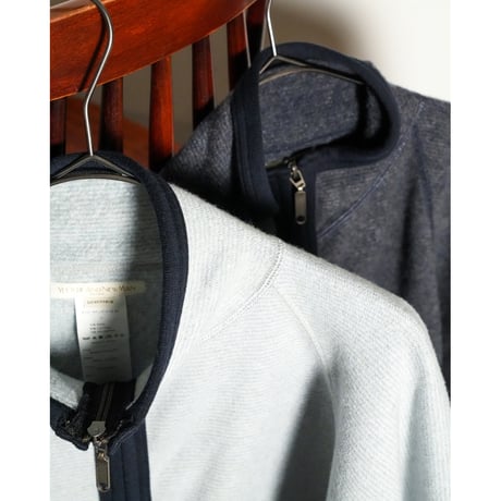 YE OLDE & NEW MAN "RANDONNEUR" WOOL FLEECE HIGH NECK LINER CARDIGAN