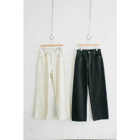 The CLASIK "SOFT COTTON SILK DENIM" WIDE LEG JEANS
