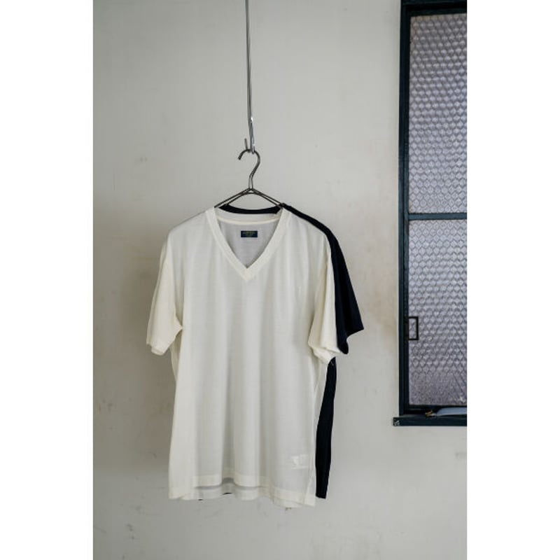 MAATEE & SONS silk V neck Tee 柿の葉別注 MAATEE & SONS silk V neck Tee 柿の葉別注 MAATEE&SONS Ex. WASHABLE