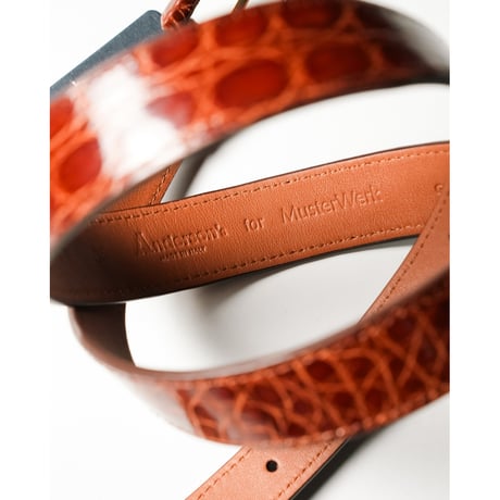 Anderson's Ex. WRAPPED-BUCKLE CROCODILE BELT