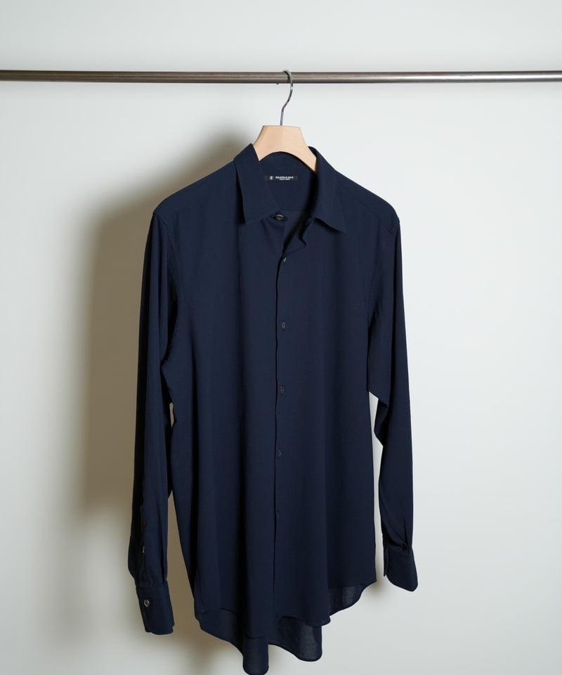 MAATEE&SONS 　24SS \"CHARLES 強撚ビエラ\" NAVY CHARLES 強撚ビエラ - WUNDER