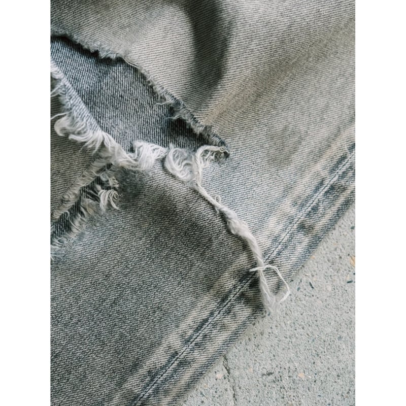 ANCELLM CRASH MIDDLE STRAIGHT 5P DENIM PANTS |