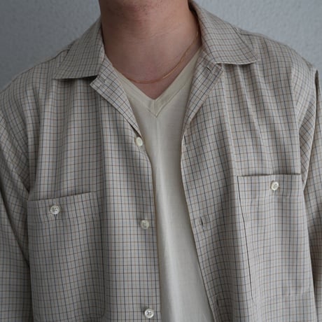 MAATEE&SONS SILK TATTERSALL OP COLLAR SHIRTS