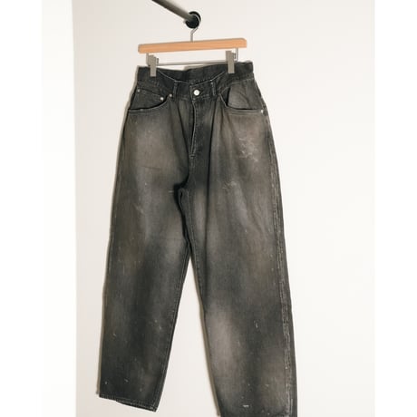 ANCELLM AGING TAPERED 5P DENIM PANTS