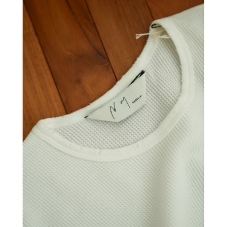 ANCELLM DAMEGE WAFFLE CREW LS T-SHIRT