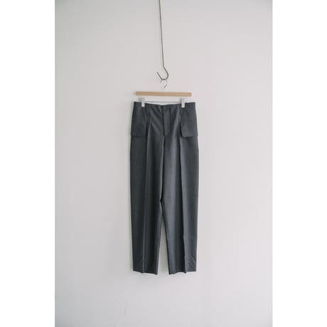 LEA BOBERG FLAP POCKET TRS  - JAPANESE HERRINGBONE WOOL