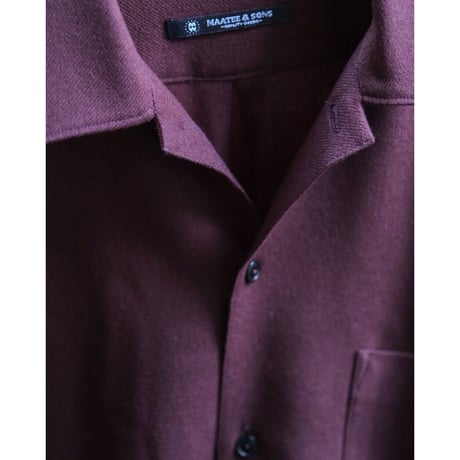 MAATEE&SONS WOOL SAXSONY OPEN COLLAR SHIRTS