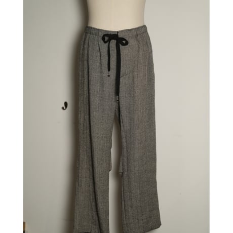 MAATEE&SONS EASY PANTS "LINEN ALPACA HERRINGBONE"