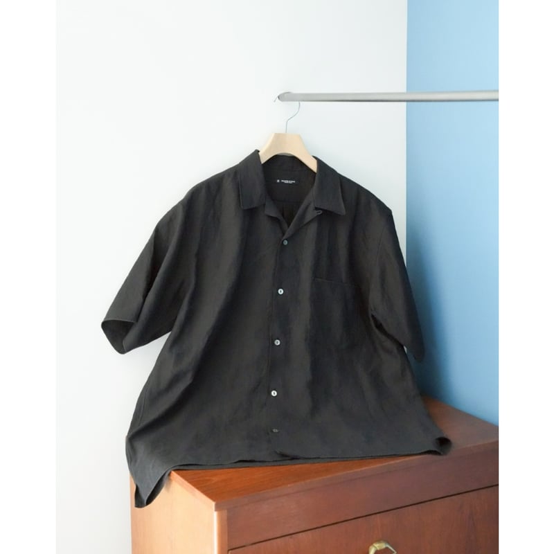 MAATEE&SONS FINE HEMP S/S OPEN COLLAR SHART | M