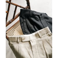 THE CLASIK LINEN HEMP TWILL TROUSERS