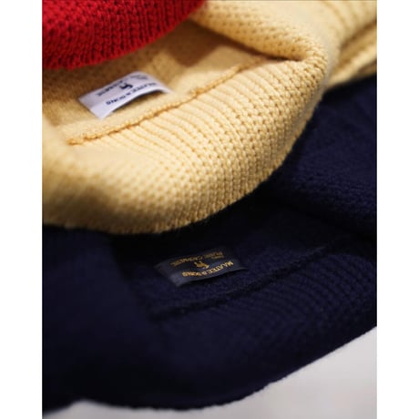 MAATEE&SONS CASHMERE LOW GAUGE POLO SKIPPER SWEATER