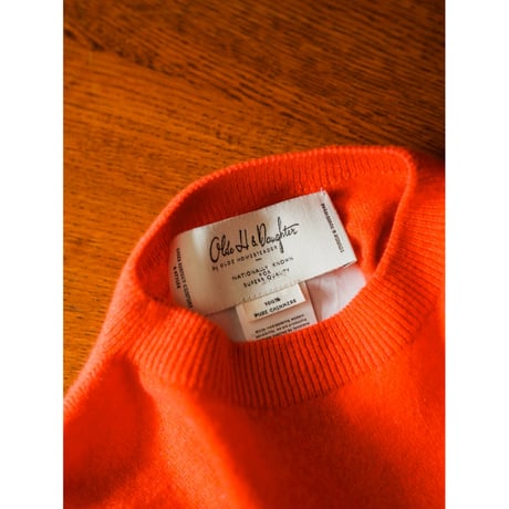 Olde H & Daughter AGED CASHMERE PLAIN STITCH CREW NECK P/O