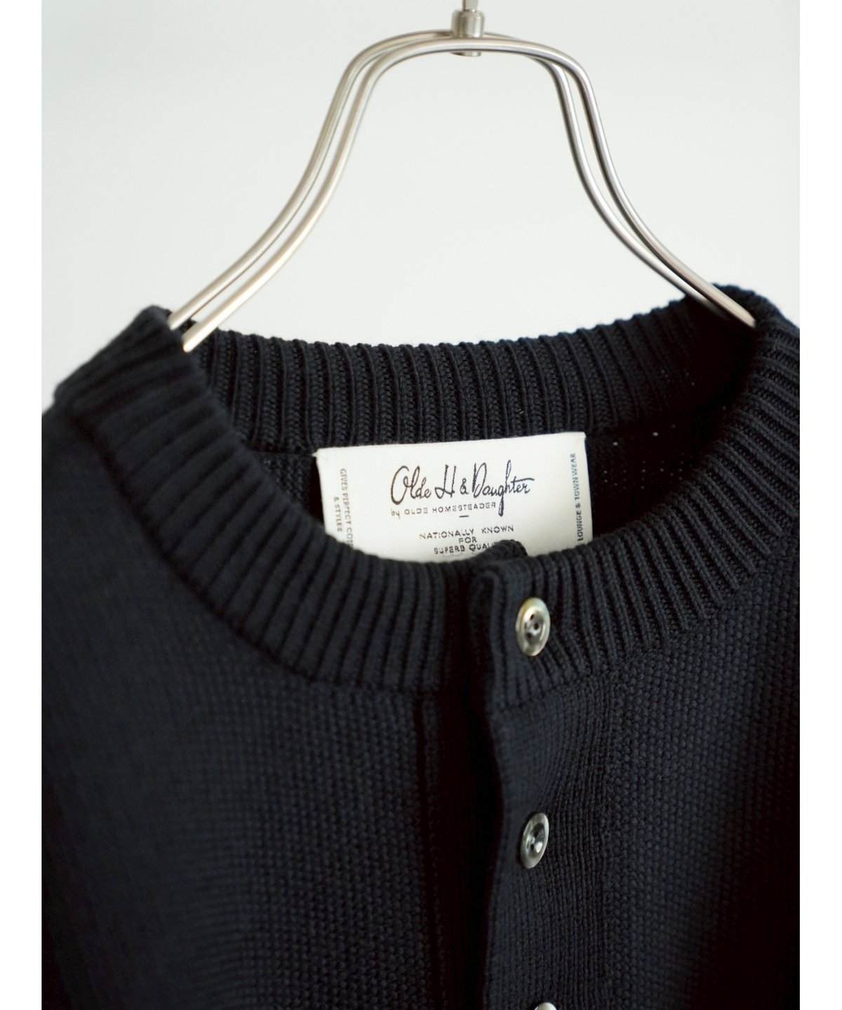 トップス Olde H & Daughter WOOSTEDWOOLHENLEY NECK Olde H & Daughter WOOSTED WOOL HENLEY NECK P/O