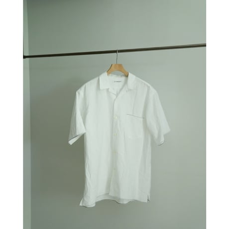 MAATEE&SONS FINE HEMP S/S OPEN COLLAR SHART